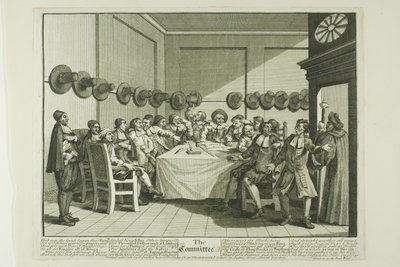 Le Comité, dix plaques de Hudibras - William Hogarth