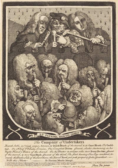 La compagnie des entrepreneurs de pompes funèbres - William Hogarth