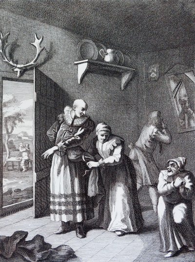 Le curé et le barbier se déguisant pour ramener Don Quichotte chez lui par William Hogarth - William Hogarth