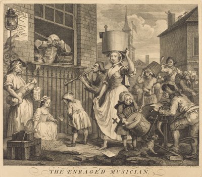 Le musicien enragé - William Hogarth