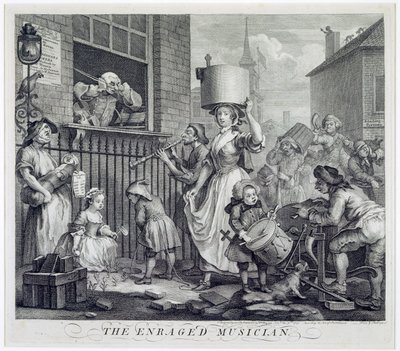 Le musicien enragé, 1741 - William Hogarth