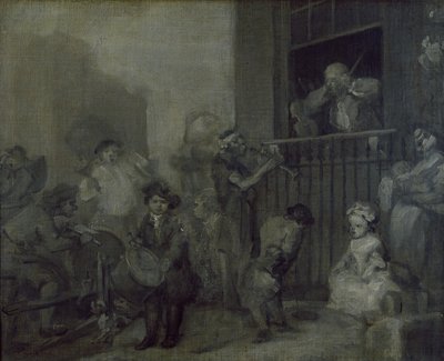 Le musicien enragé, 17e siècle - William Hogarth