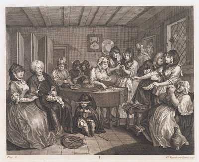 Les funérailles de la prostituée, conçu en 1732, imprimé en 1744 - William Hogarth