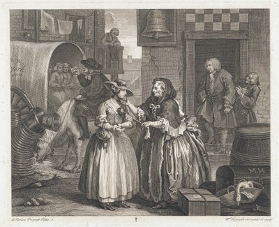 La fille innocente devient une prostituée - William Hogarth