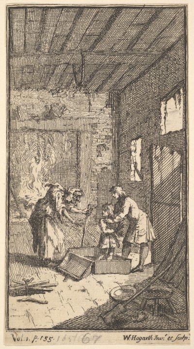 La Nouvelle Métamorphose, Planche 4 : Invidiosa libère Fantasio, 1724 - William Hogarth
