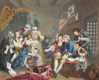 Le Débauché en prison, planche VII, de 