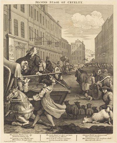 La deuxième étape de la cruauté - William Hogarth