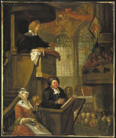 La Congrégation Endormie, 1728 - William Hogarth