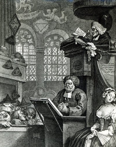 La congrégation endormie, 1736 - William Hogarth