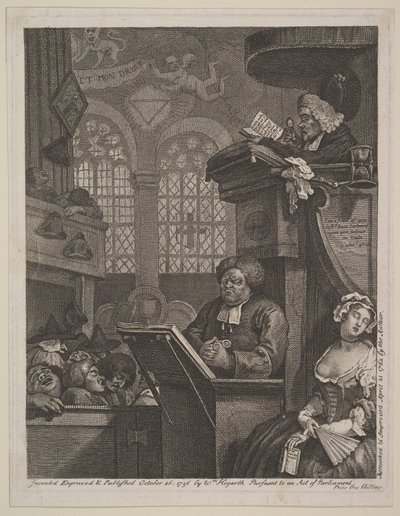 La Congrégation endormie, 21 avril 1762 - William Hogarth