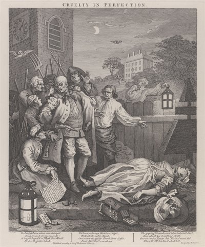 Le troisième stade de la cruauté : la cruauté à la perfection - William Hogarth