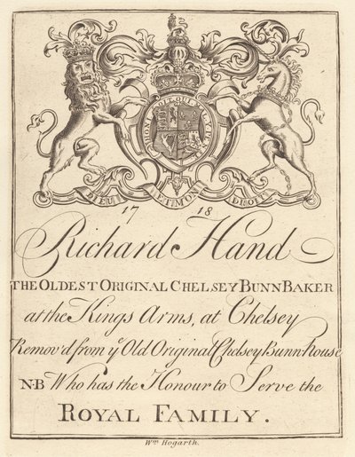 Feuille de Commerce pour : Richard Hand, Le Plus Ancien Boulanger Original de Chelsey Bunn au King
