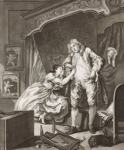 Série en deux parties : Avant et Après. Feuille 2 : Après. 1736 - William Hogarth
