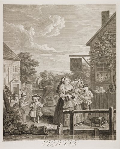 fr : Les quatre moments de la journée : Le soir - William Hogarth