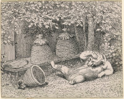 Ours piqué par des abeilles - William Holbrook Beard