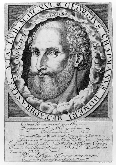 Portrait de George Chapman (c.1559-1634) vers 1609-10 - William Hole