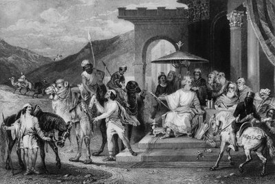 Il écrivit au nom du roi Assuérus et envoya des lettres par des courriers à cheval - William Holl