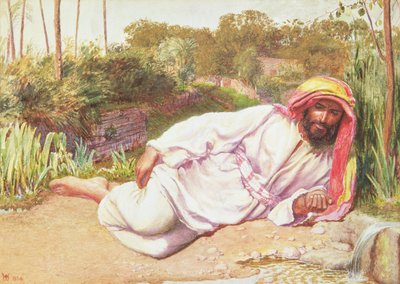 Arabe se reposant près d