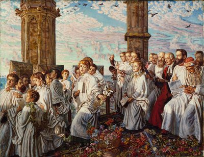 Matin de mai au Magdalen College, Oxford, ancienne cérémonie annuelle - William Holman Hunt