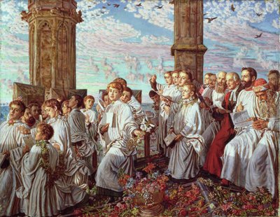 Matin de mai sur la tour du collège Magdalen, Oxford, ancienne cérémonie annuelle - William Holman Hunt
