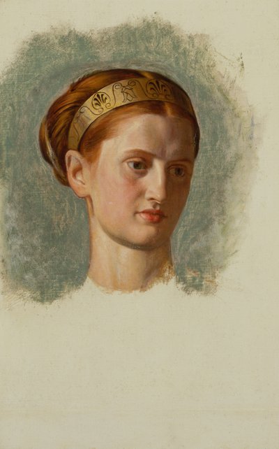 Portrait de Mlle Isabella Waugh, étude - William Holman Hunt