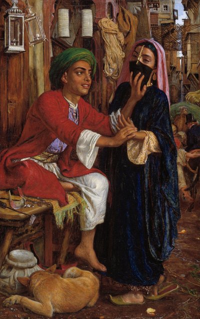 La cour du fabricant de lanternes, une scène de rue au Caire - William Holman Hunt