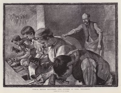 Travailleurs de coupe de fichiers, Wickersley, South Yorkshire - William Holt Yates (after) Titcomb