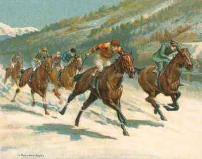 Courses historiques et modernes, course plate (cheval) sur glace - William Hounsom Byles