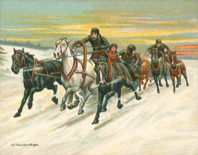 Courses Historiques et Modernes, Courses de Traîneaux Russes - William Hounsom Byles