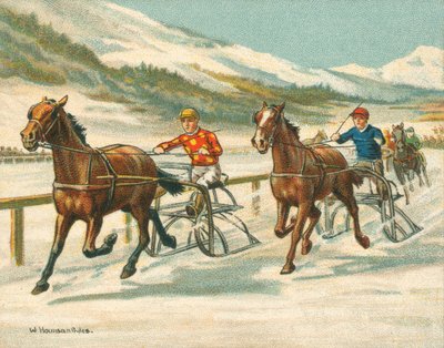 Courses historiques et modernes, courses de trot sur glace - William Hounsom Byles