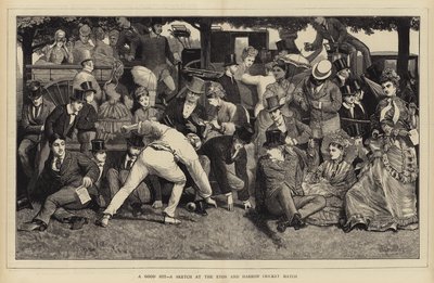 Un bon coup, une esquisse au match de cricket Eton et Harrow - William III Bromley