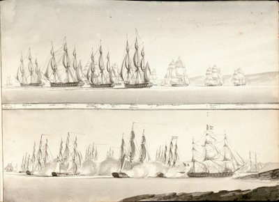Différents modes de peinture des navires de ligne, début du 19ème siècle - William Innes Pocock