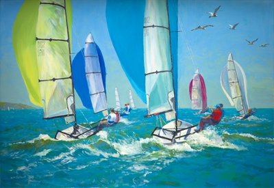 Bateaux avec spinnakers déployés - William Ireland
