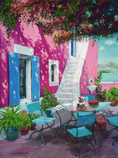 Terrasse rose vif - William Ireland