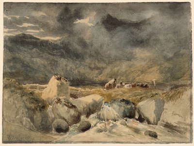 Moel Siabod, Nord du Pays de Galles (Aquarelle) - William James (after) Muller