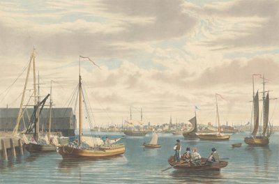 Boston : Depuis le Ship House West End du Navy Yard - William James Bennett