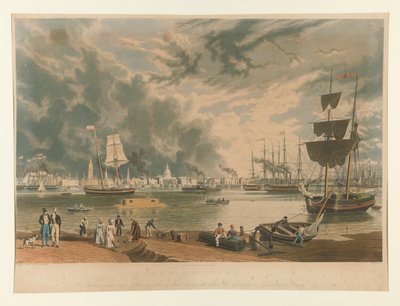 Nouvelle-Orléans, prise du côté opposé à une courte distance au-dessus du milieu ou Picayune Ferry - William James Bennett