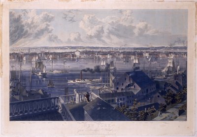 New York depuis Brooklyn Heights - William James Bennett
