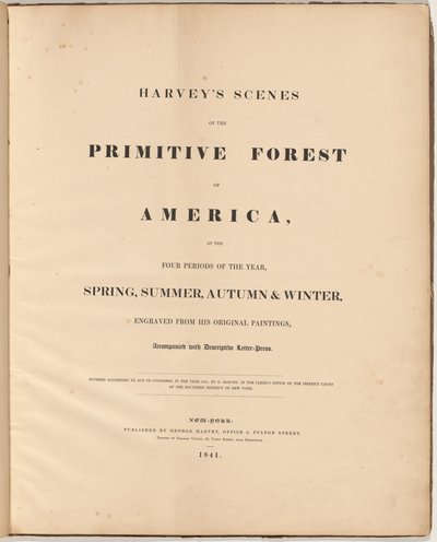 Scènes de la forêt primitive de Harvey - William James Bennett, after George Harvey