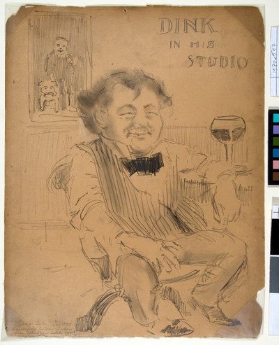 Dink dans son studio, vers 1895 - William James Glackens