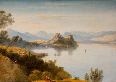 Montagnes albanaises avec Corfou au loin - William James Linton