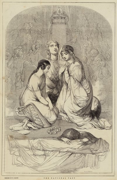 Le jeûne national, conçu par W. Harvey - William James Linton