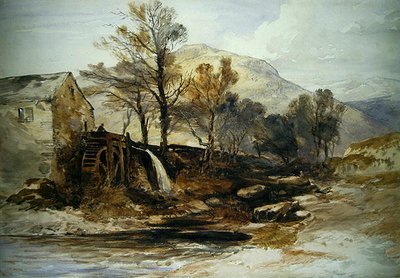 Un moulin à eau au nord du Pays de Galles - William James Muller