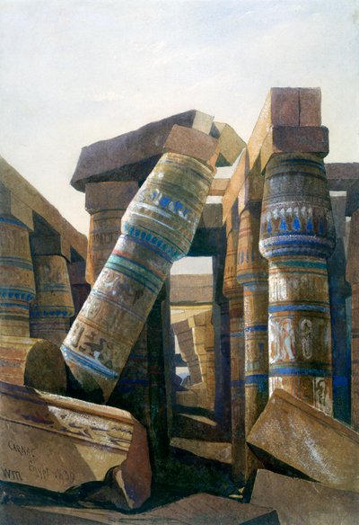 Salle des colonnes, Karnak, 1839 - William James Muller