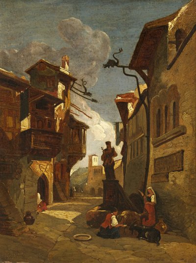 Scène de rue italienne - William James Muller