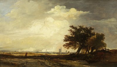Paysage avec église - William James Muller