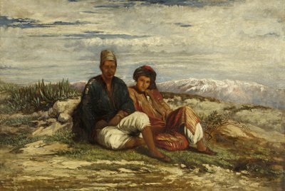 Deux figures arabes assises - William James Muller