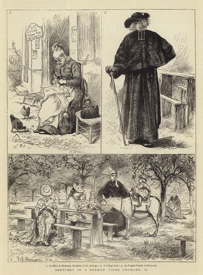 Croquis dans un verger de cidre normand, II - William John Hennessy