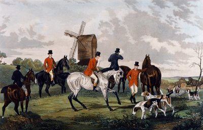 Rassemblement pour la chasse au renard - William Joseph (after) Shayer