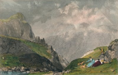 Vue des Langdale Pikes, vers Bowfell, Westmorland, 1835 - William Kelsall